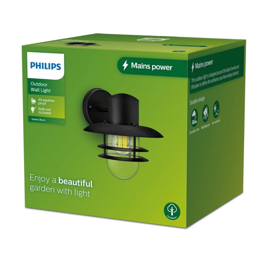 Philips - Επιτοίχιο φωτιστικό εξωτερικού χώρου INYMA 1xE27/25W/230V IP44