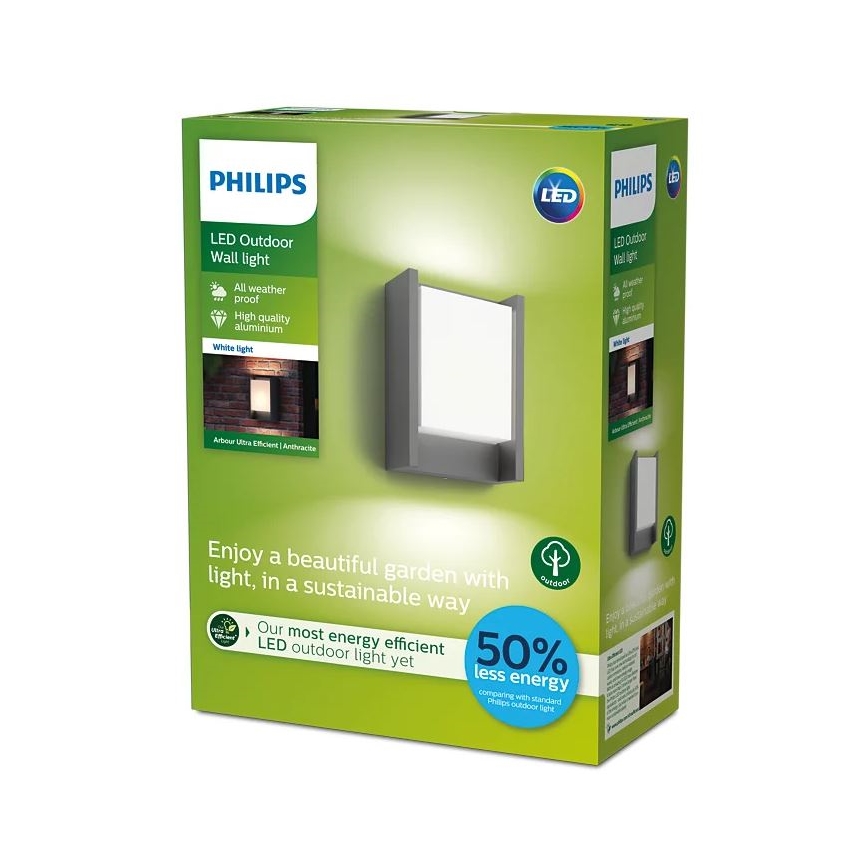 Philips - Επιτοίχιο φωτιστικό εξωτερικού χώρου LED LED/3,8W/230V 3000K IP44