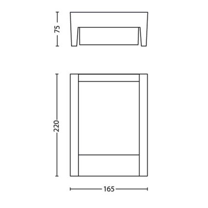 Philips - Επιτοίχιο φωτιστικό εξωτερικού χώρου LED LED/3,8W/230V 3000K IP44