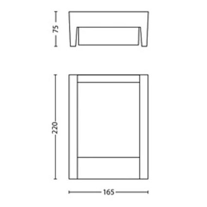 Philips - Επιτοίχιο φωτιστικό εξωτερικού χώρου LED ARBOUR LED/3,8W/230V 2700K IP44