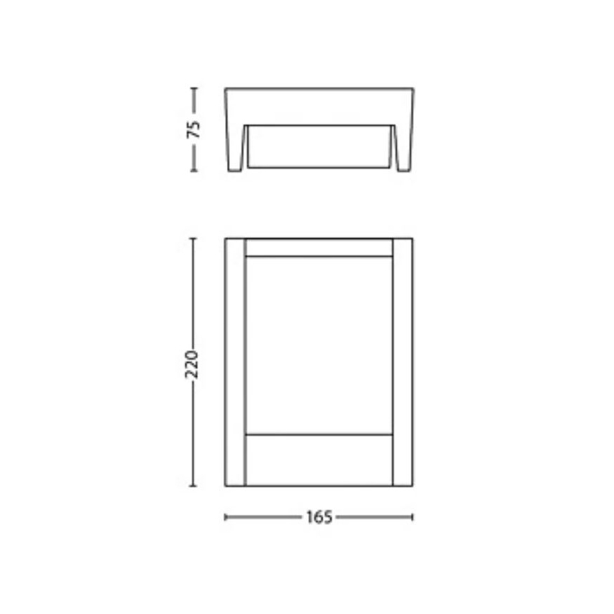 Philips - Επιτοίχιο φωτιστικό εξωτερικού χώρου LED ARBOUR LED/3,8W/230V 2700K IP44