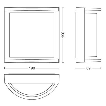 Philips - Επιτοίχιο φωτιστικό εξωτερικού χώρου LED SAMONDRA LED/3,8W/230V IP44