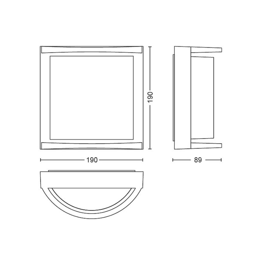 Philips - Επιτοίχιο φωτιστικό εξωτερικού χώρου LED SAMONDRA LED/3,8W/230V IP44