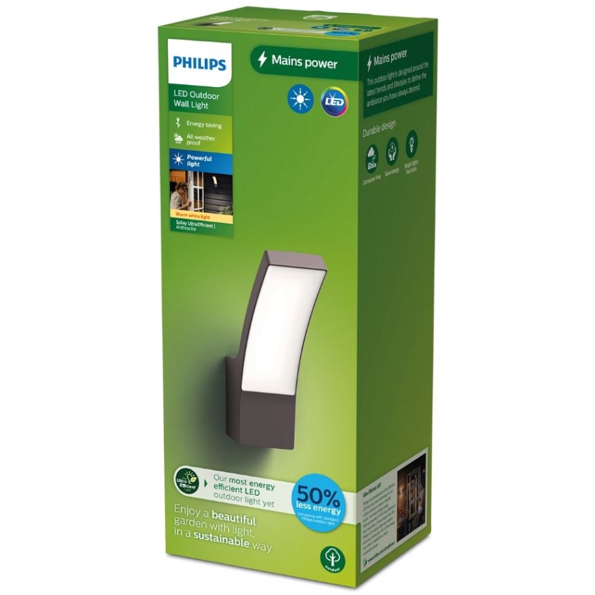 Philips - Επιτοίχιο φωτιστικό εξωτερικού χώρου LED SPLAY LED/3,8W/230V IP44