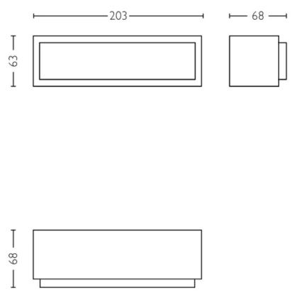 Philips - Επιτοίχιο φωτιστικό εξωτερικού χώρου LED STRATOSPHERE LED/3,8W/230V 4000K IP44