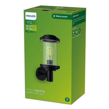 Philips - Επιτοίχιο φωτιστικό εξωτερικού χώρου LISTRA 1xE27/25W/230V IP44