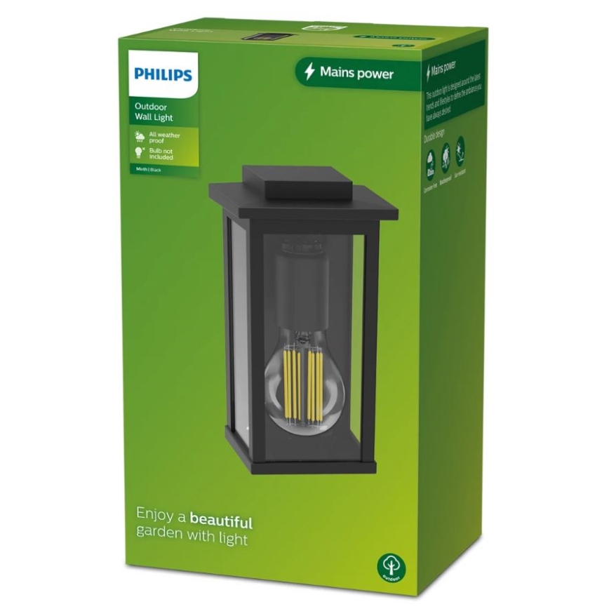 Philips - Επιτοίχιο φωτιστικό εξωτερικού χώρου MIRTH 1xE27/25W/230V IP44