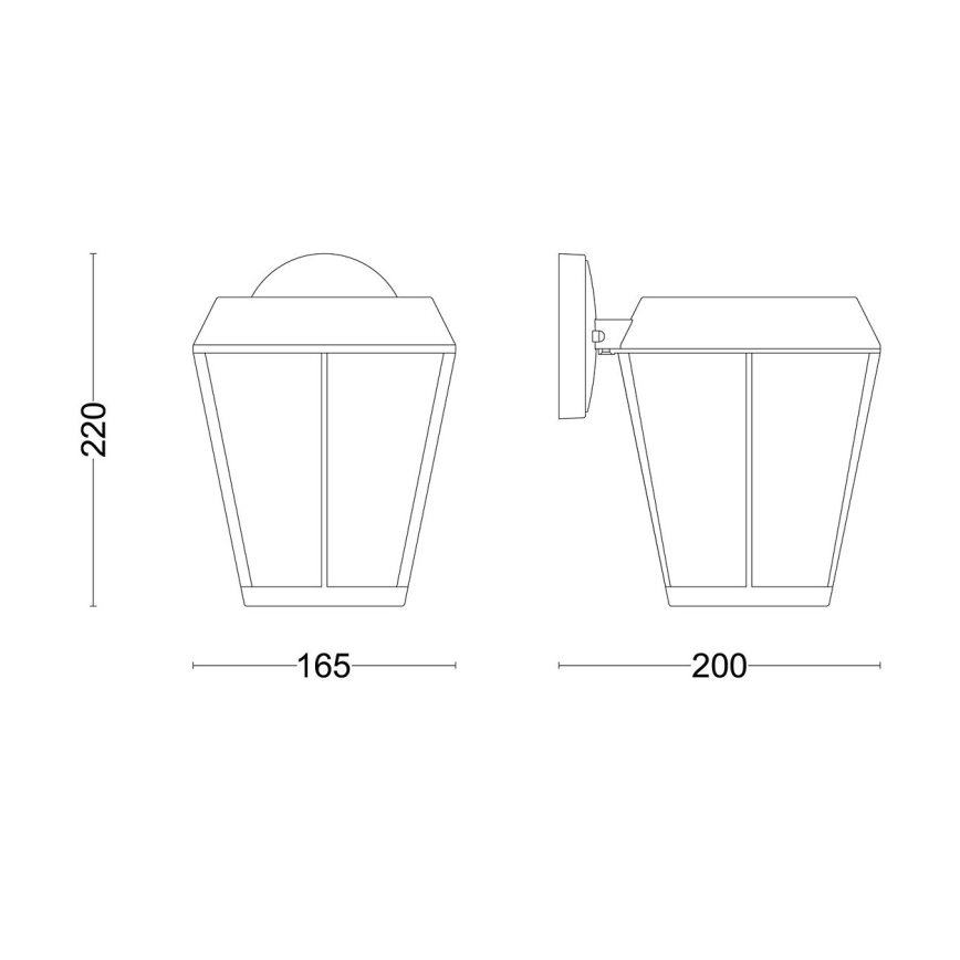Philips - Επιτοίχιο φωτιστικό εξωτερικού χώρου SUNERA 1xE27/25W/230V IP44