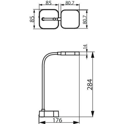 Philips - Επιτραπέζια λάμπα αφής dimming LED ROCK LED/5W/5V 1800 mAh
