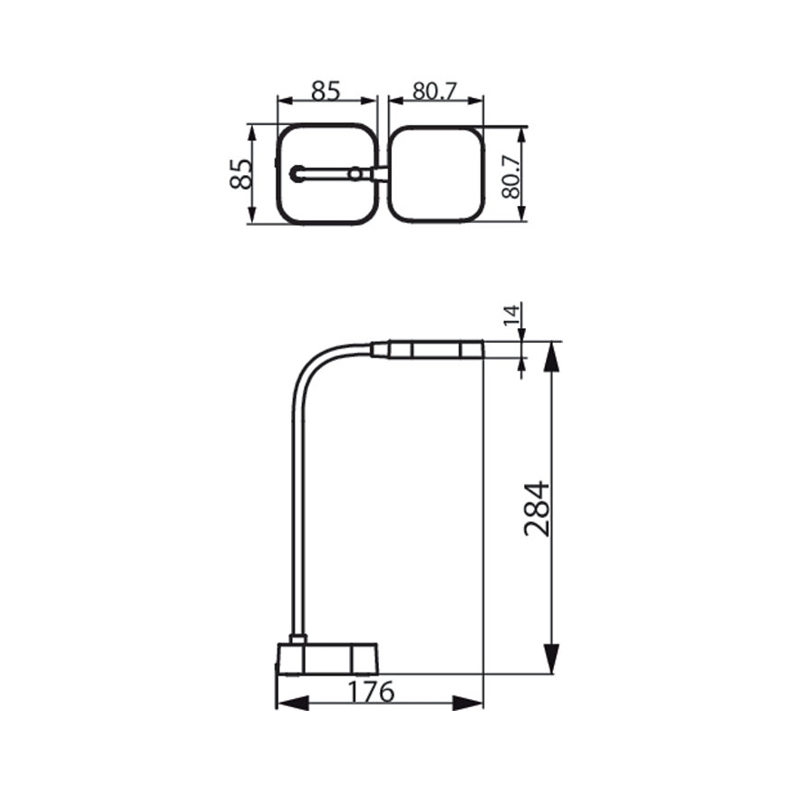 Philips - Επιτραπέζια λάμπα αφής dimming LED ROCK LED/5W/5V 1800 mAh