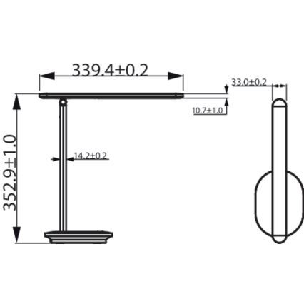 Philips - Ρυθμιζόμενο LED επιτραπέζιο φωτιστικό αφής IVORY LED/5W/5V 3000 mAh 2700/3600/5000K CRI 90