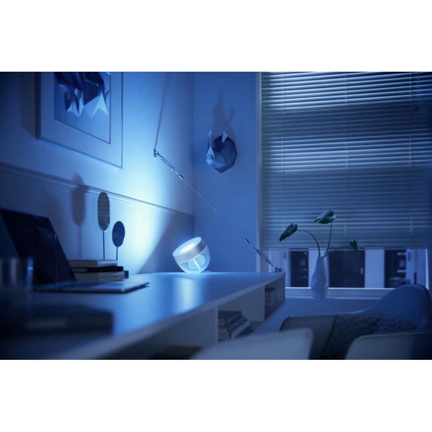Philips - Επιτραπέζιο φωτιστικό LED RGB Dimmable Hue IRIS LED/8,2W/230V 2000-6500K ασημί