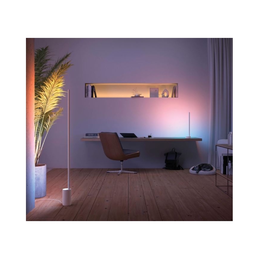 Philips - Επιτραπέζιο φωτιστικό LED RGB Dimmable Hue SIGNE LED/12W/230V 2000-6500K λευκό