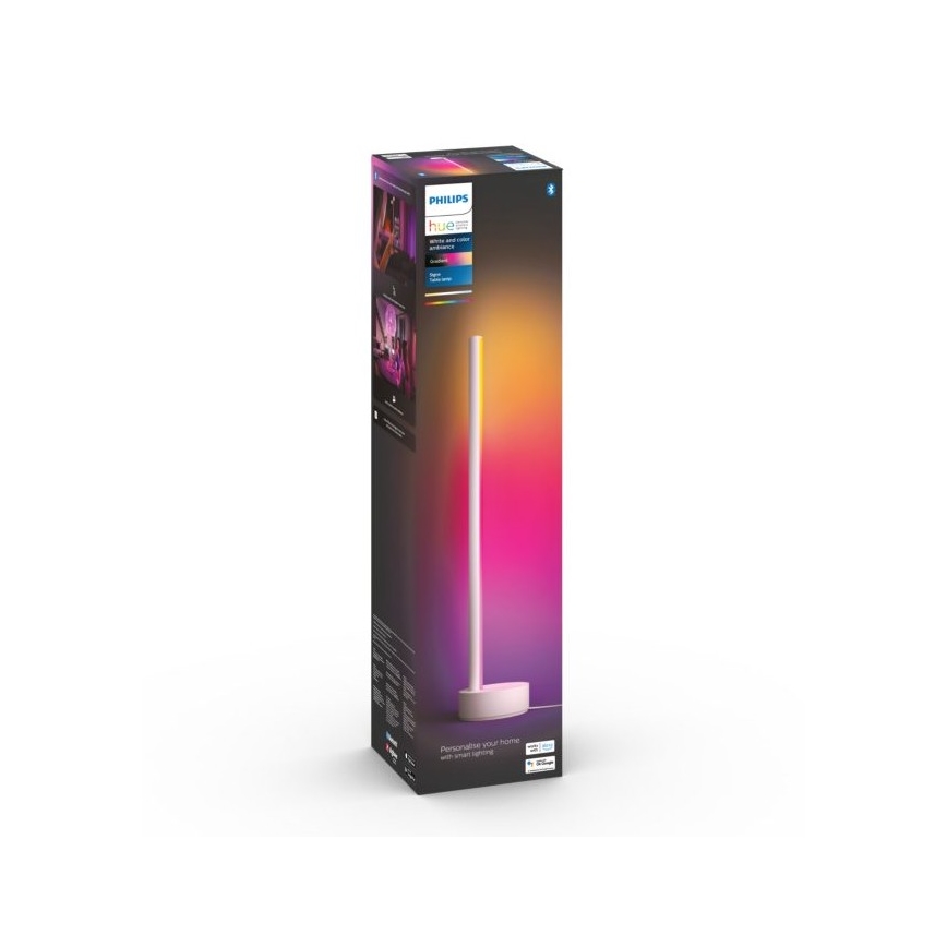 Philips - Επιτραπέζιο φωτιστικό LED RGB Dimmable Hue SIGNE LED/12W/230V 2000-6500K λευκό