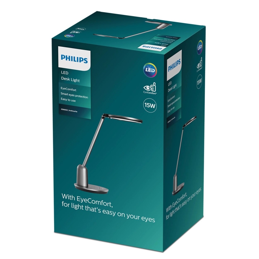 Philips - Επιτραπέζια λάμπα αφής dimming LED EINSTEIN SCENE SWITCH LED/15W/230V 2800/4000/5100K CRI94