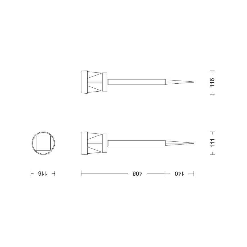 Philips - Ηλιακή λάμπα LED AVERY LED/1,8W/3,7V 2700K IP44