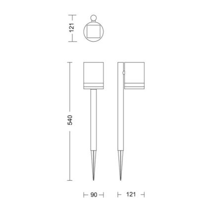 Philips - Ηλιακή λάμπα LED FYCE LED/1,5W/3,7V IP44