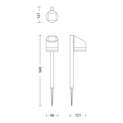 Philips - Ηλιακή λάμπα LED FYCE LED/1,5W/3,7VIP44