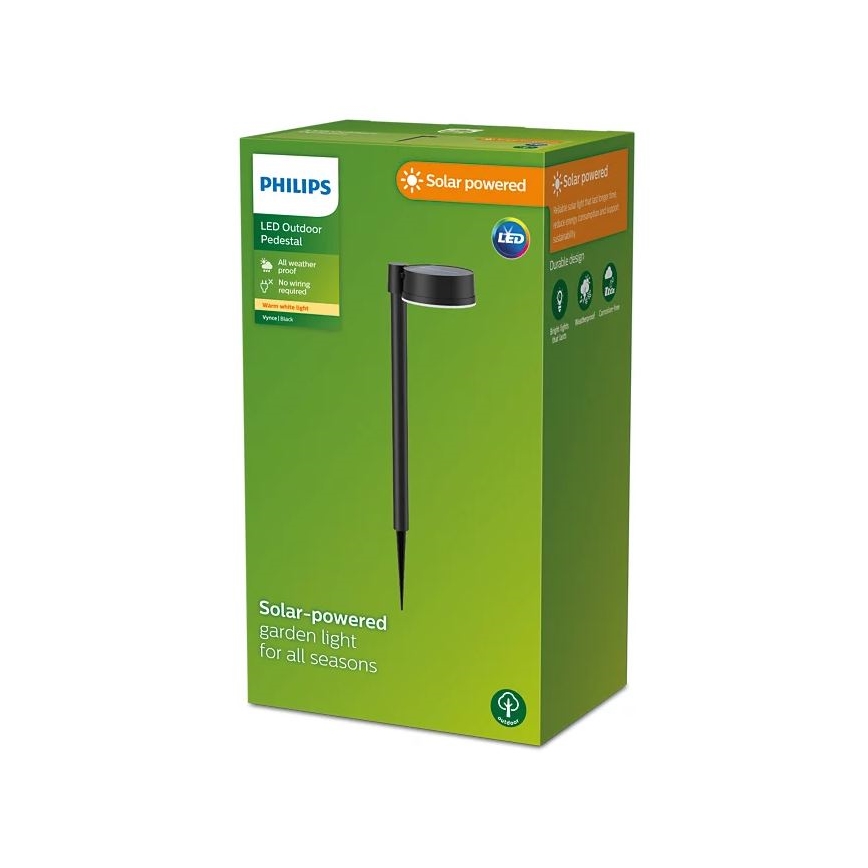 Philips - Ηλιακή λάμπα LED VYNCE LED/1,5W/3,7V 1500 mAh IP44