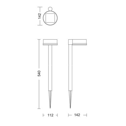 Philips - Ηλιακή λάμπα LED VYNCE LED/1,5W/3,7V 1500 mAh IP44