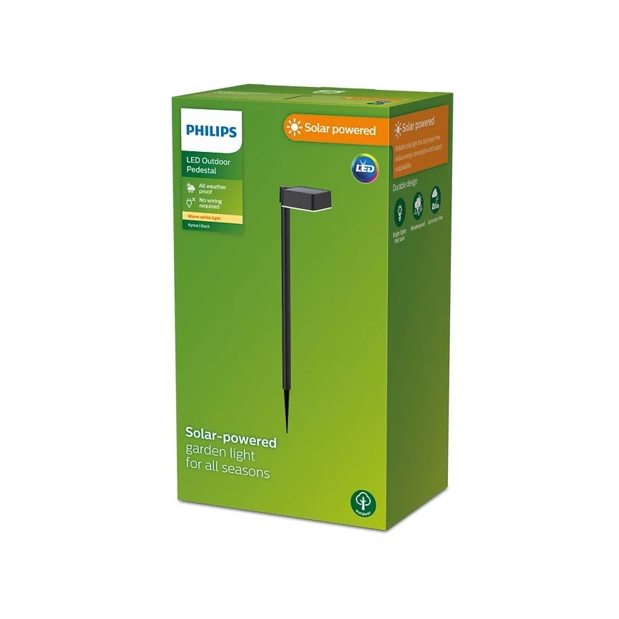 Philips - Ηλιακή λάμπα LED VYNCE LED/1,5W/3,7V IP44