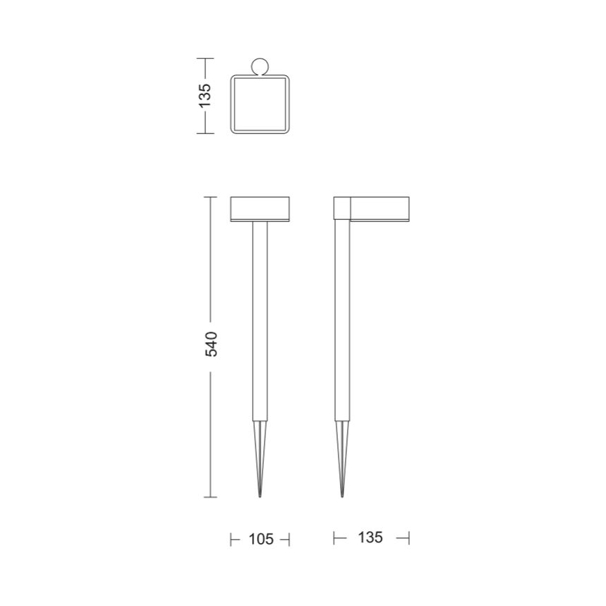 Philips - Ηλιακή λάμπα LED VYNCE LED/1,5W/3,7V IP44