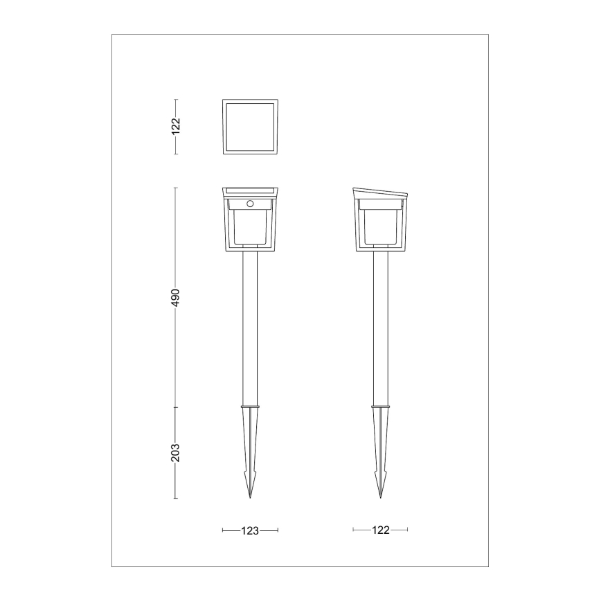 Philips - Ηλιακή λάμπα LED με αισθητήρα BLAISE LED/1,5W/3,7V 3000K IP44
