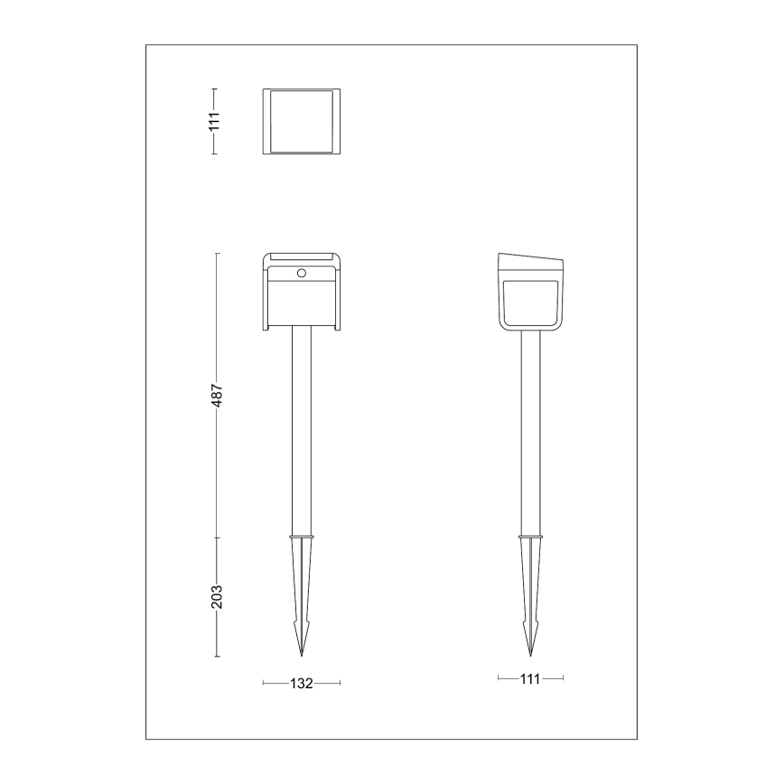 Philips - Ηλιακή λάμπα LED με αισθητήρα EZRA LED/1,8W/3,7V 3000K IP44