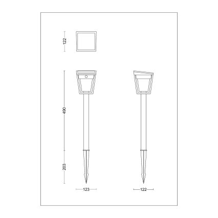 Philips - Ηλιακή λάμπα LED με αισθητήρα NISSA LED/1,8W/3,7V 3000K IP44