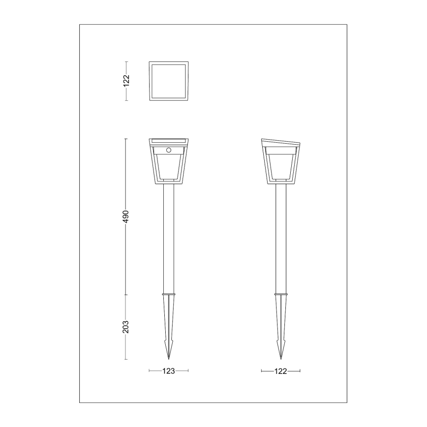 Philips - Ηλιακή λάμπα LED με αισθητήρα NISSA LED/1,8W/3,7V 3000K IP44
