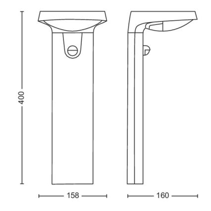 Philips - Ηλιακή λάμπα LED με αισθητήρα LED/1,2W/4V 1800 mAh 3000K IP44
