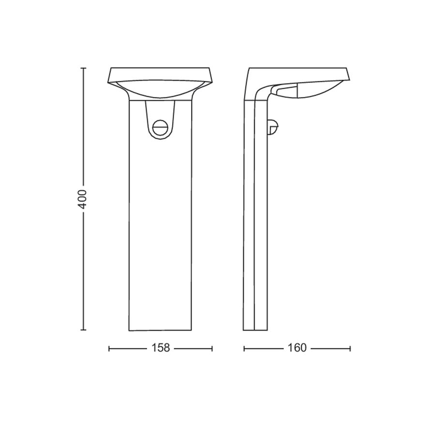 Philips - Ηλιακό φωτιστικό LED με αισθητήρα LED/1,2W/4V 3000K IP44