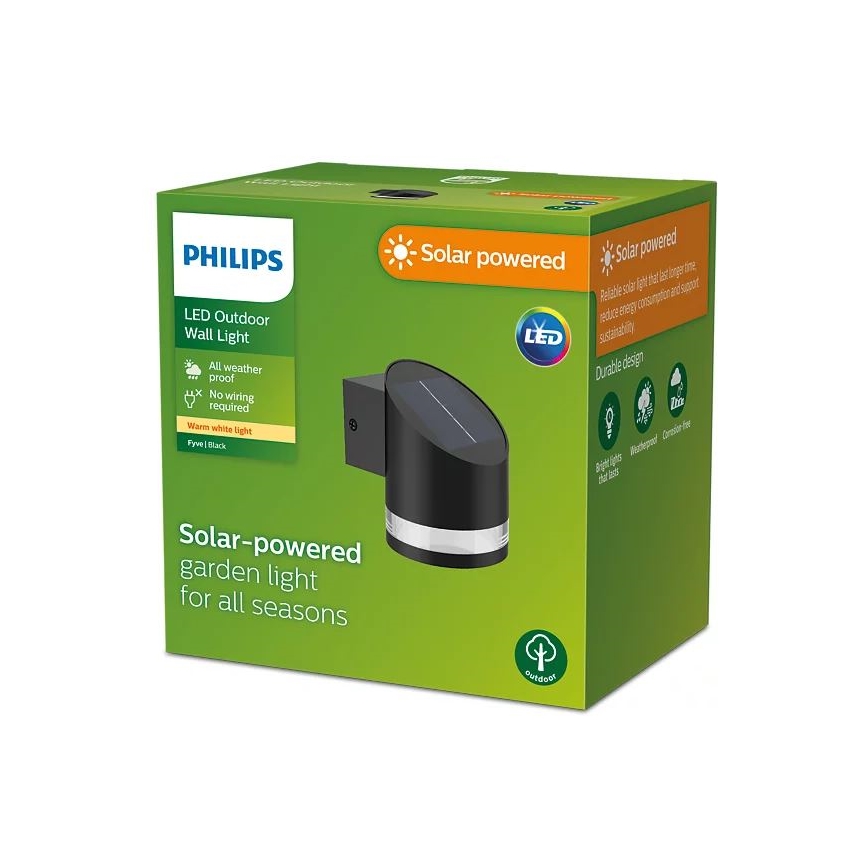 Philips - Ηλιακό φωτιστικό τοίχου LED FYCE LED/1,5W/3,7V IP44