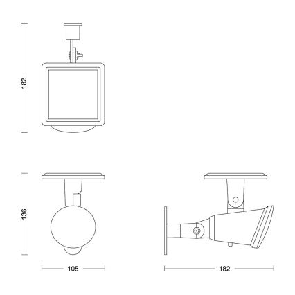 Philips - Ηλιακό φωτιστικό τοίχου LED JIVIX LED/1,4W/3,7V IP44