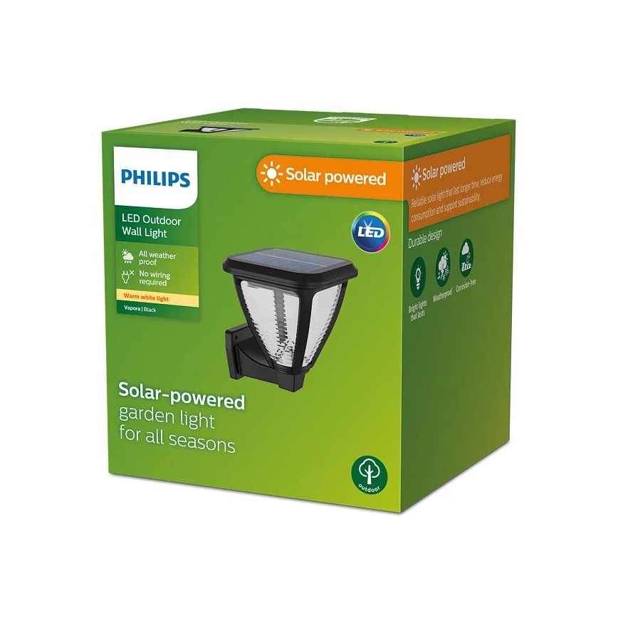 Philips - Ηλιακό φωτιστικό τοίχου LED VAPORA LED/1,5W/3,7V IP44