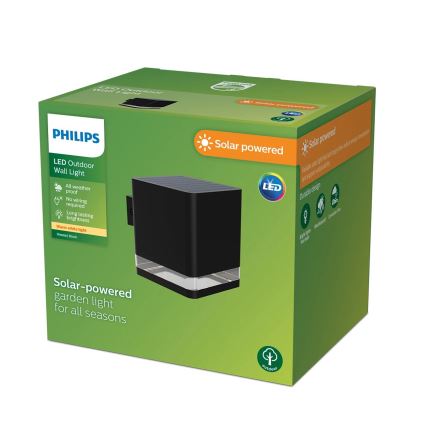 Philips - Ηλιακό φωτιστικό τοίχου LED VIRONA LED/1,8W/3,7V 2700K IP44