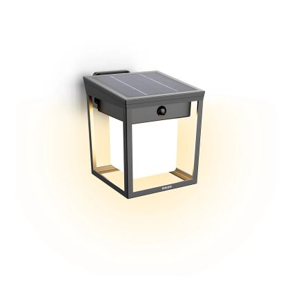 Philips - Ηλιακό φωτιστικό τοίχου LED με αισθητήρα BLAISE LED/1,5W/3,7V 3000K IP44