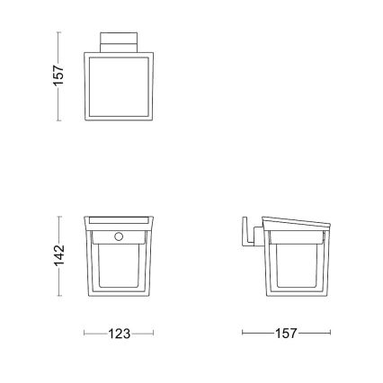 Philips - Ηλιακό φωτιστικό τοίχου LED με αισθητήρα BLAISE LED/1,5W/3,7V 3000K IP44