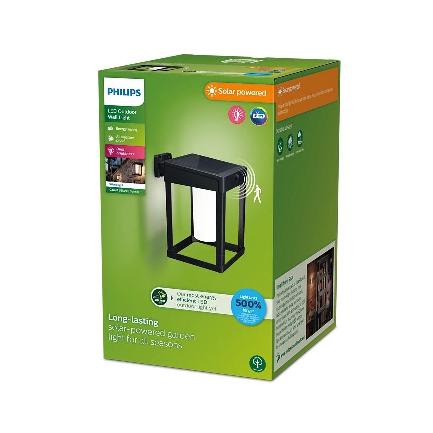 Philips - Ηλιακό φωτιστικό τοίχου LED με αισθητήρα CAMILL LED/1,4W/3,7V IP44