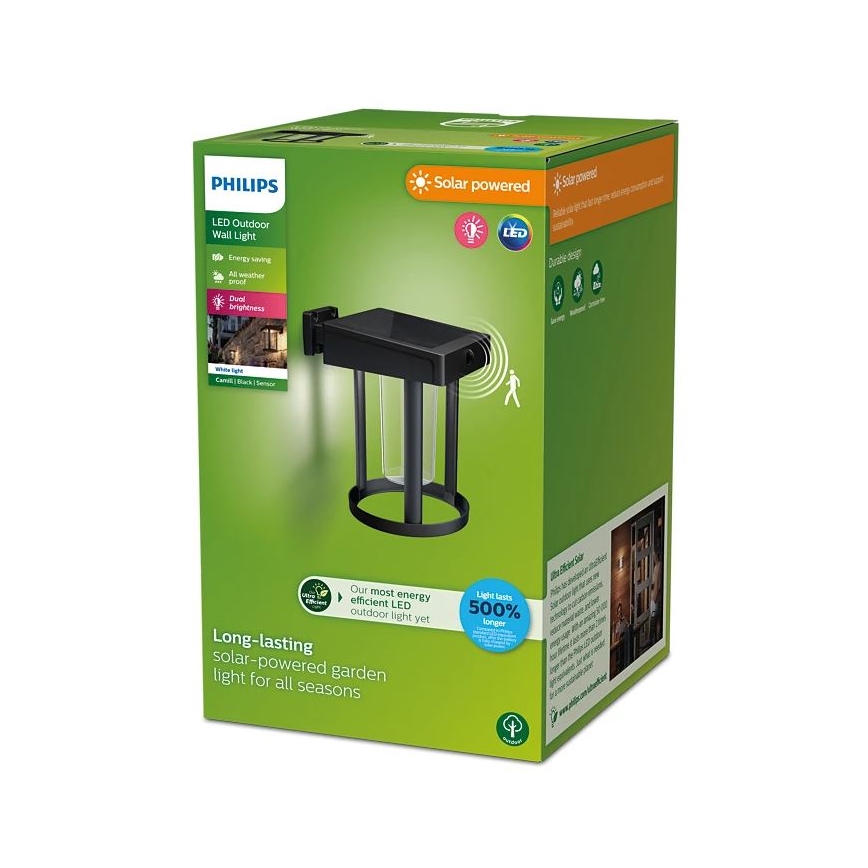 Philips - Ηλιακό φωτιστικό τοίχου LED με αισθητήρα CAMILL LED/1,4W/3,7V IP44
