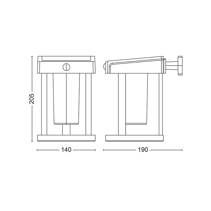 Philips - Ηλιακό φωτιστικό τοίχου LED με αισθητήρα CAMILL LED/1,4W/3,7V IP44