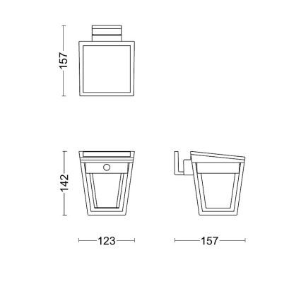 Philips - Ηλιακό φωτιστικό τοίχου LED με αισθητήρα NISSA LED/1,8W/3,7V 3000K IP44