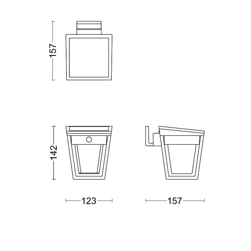Philips - Ηλιακό φωτιστικό τοίχου LED με αισθητήρα NISSA LED/1,8W/3,7V 3000K IP44