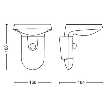 Philips - Ηλιακό φωτιστικό τοίχου LED με αισθητήρα LED/1,2W/4V 1800 mAh 3000K IP44