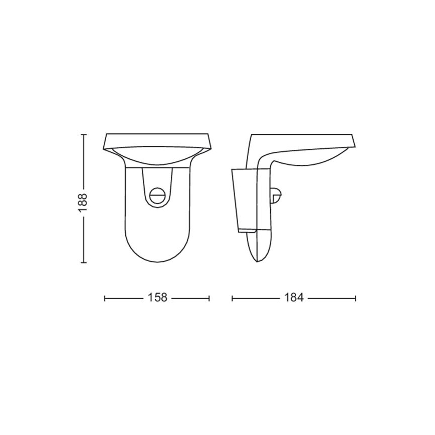 Philips - Ηλιακό φωτιστικό τοίχου LED με αισθητήρα LED/1,2W/4V 1800 mAh 3000K IP44