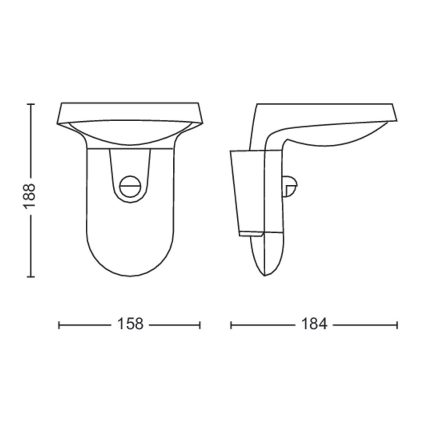 Philips - Ηλιακό φωτιστικό τοίχου LED με αισθητήρα LED/1,2W/4V 1800 mAh 4000K IP44