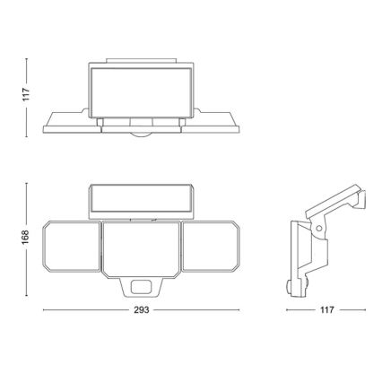 Philips - Ηλιακός προβολέας τοίχου LED με αισθητήρα NYSIL 3xLED/8,7W/3,7V IP65