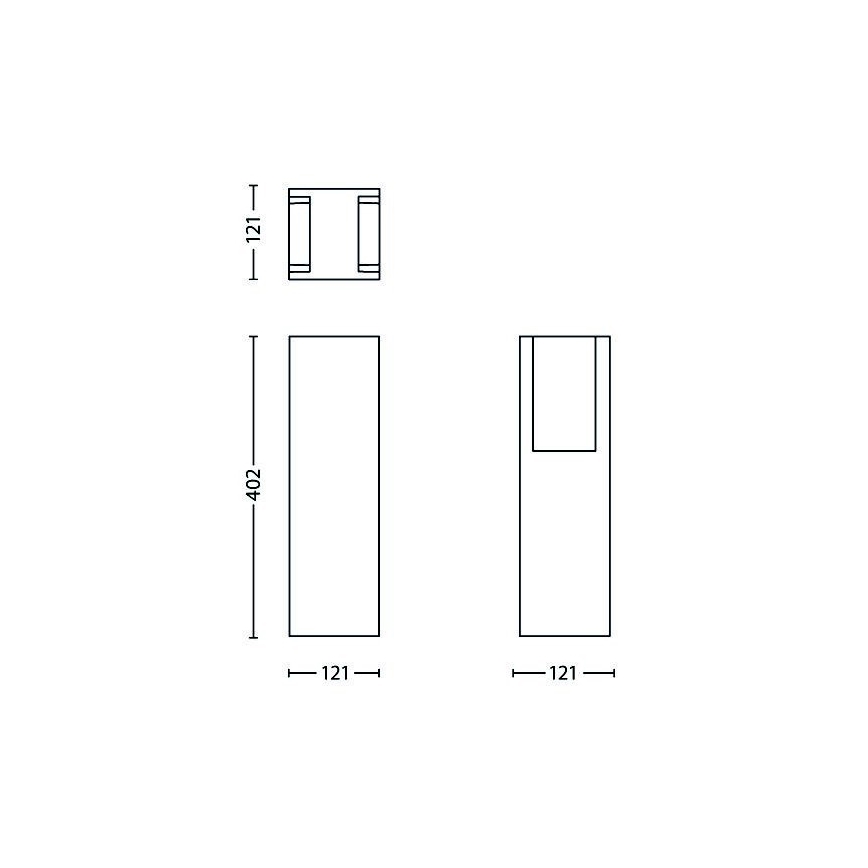 Philips - Λάμπα εξωτερικού χώρου BRIDGE 1xE27/14W/230V IP44 40,2 cm