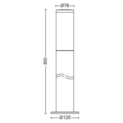 Philips - Λάμπα εξωτερικού χώρου 1xE27/20W/230V 80 cm IP44