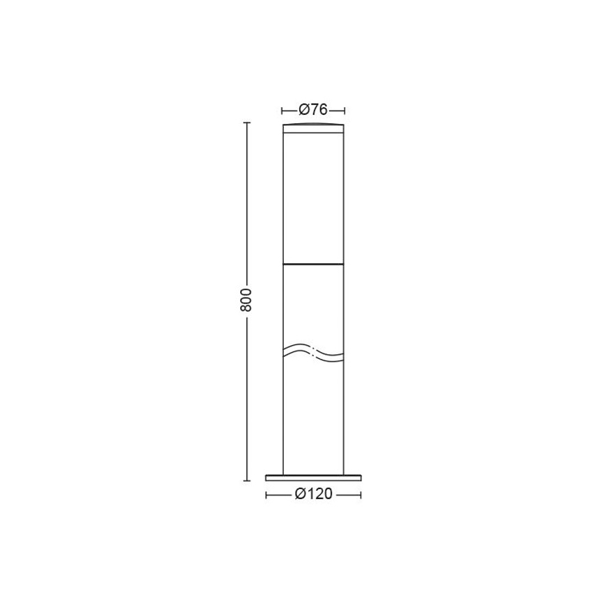 Philips - Λάμπα εξωτερικού χώρου 1xE27/20W/230V 80 cm IP44
